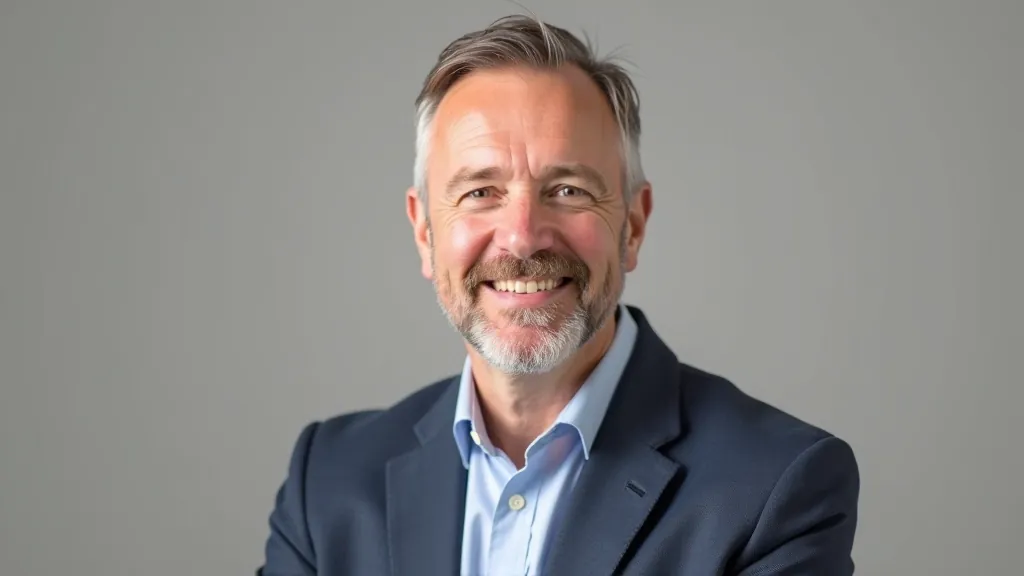 Professional headshot of male life coach with approachable demeanor, confident expression, modern portrait photography