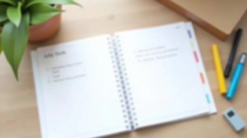 Detailed calendar planner with written goals and timeline, colored markers, organized monthly view